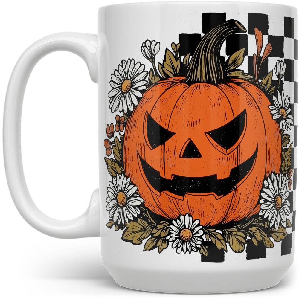 Checkered Pumpkin Mug - Loftipop