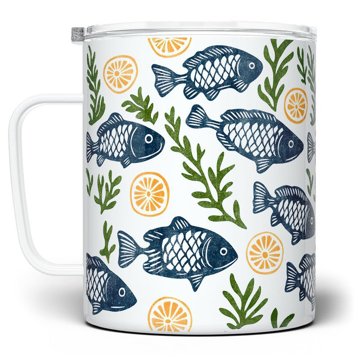 Coastal Fish Insulated Travel Mug - Loftipop