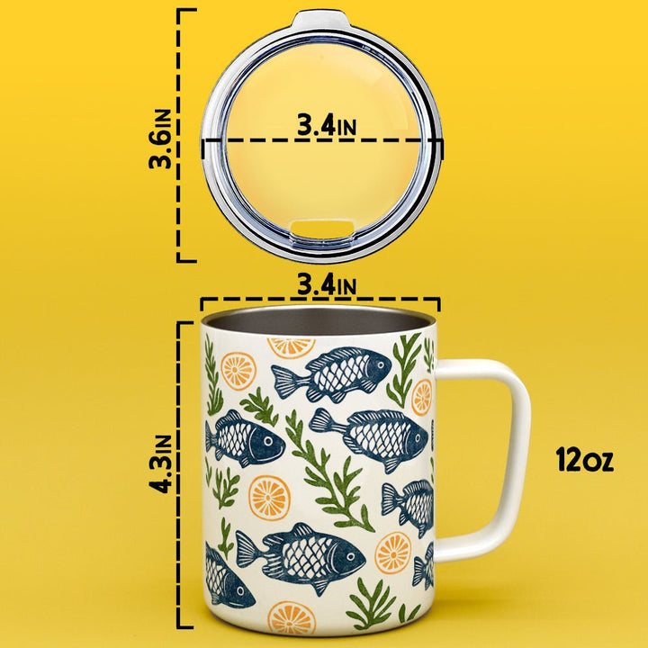 Coastal Fish Insulated Travel Mug - Loftipop