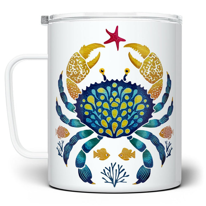 Coastal Ocean Crab Insulated Travel Mug - Loftipop