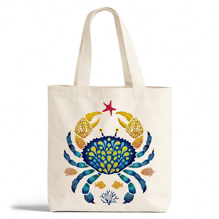 Coastal Ocean Crab Tote Bag - Loftipop