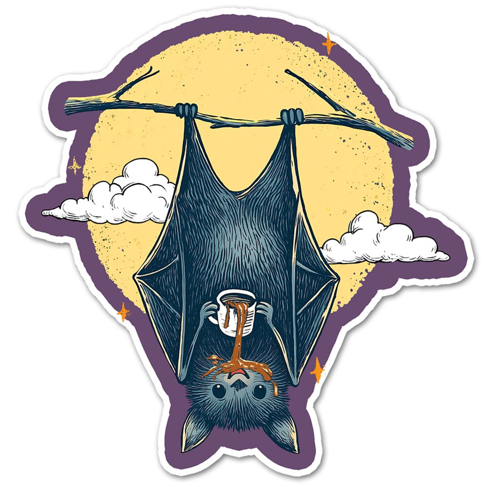 Coffee Bat Sticker - Loftipop