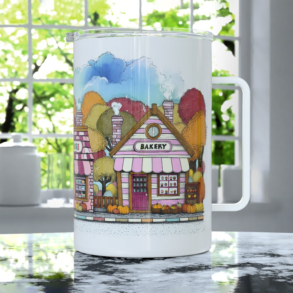 Cozy Fall Storefront Insulated Travel Mug - Loftipop