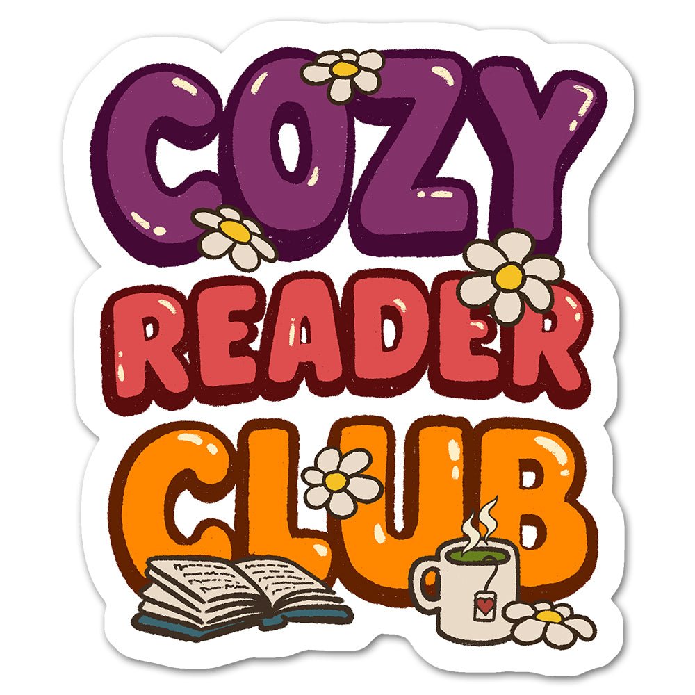 Cozy Reader Club Sticker - Loftipop