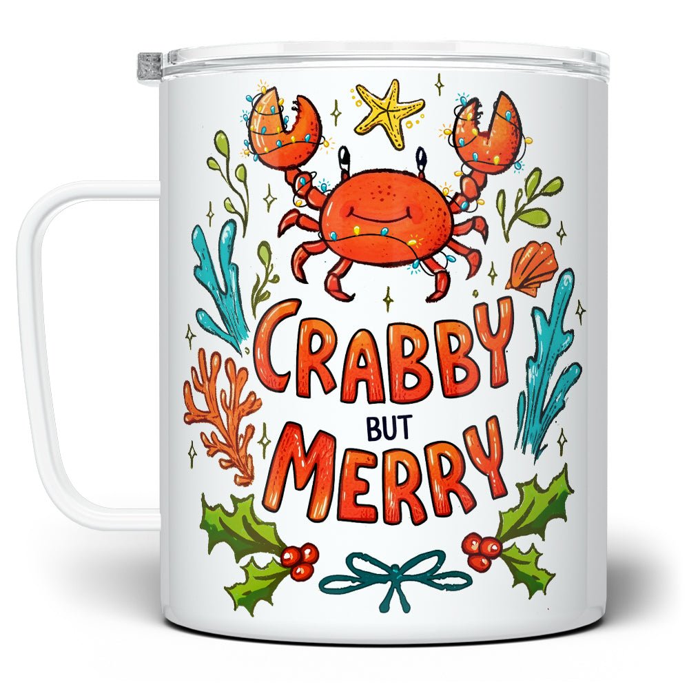 Crabby But Merry Insulated Travel Mug - Loftipop