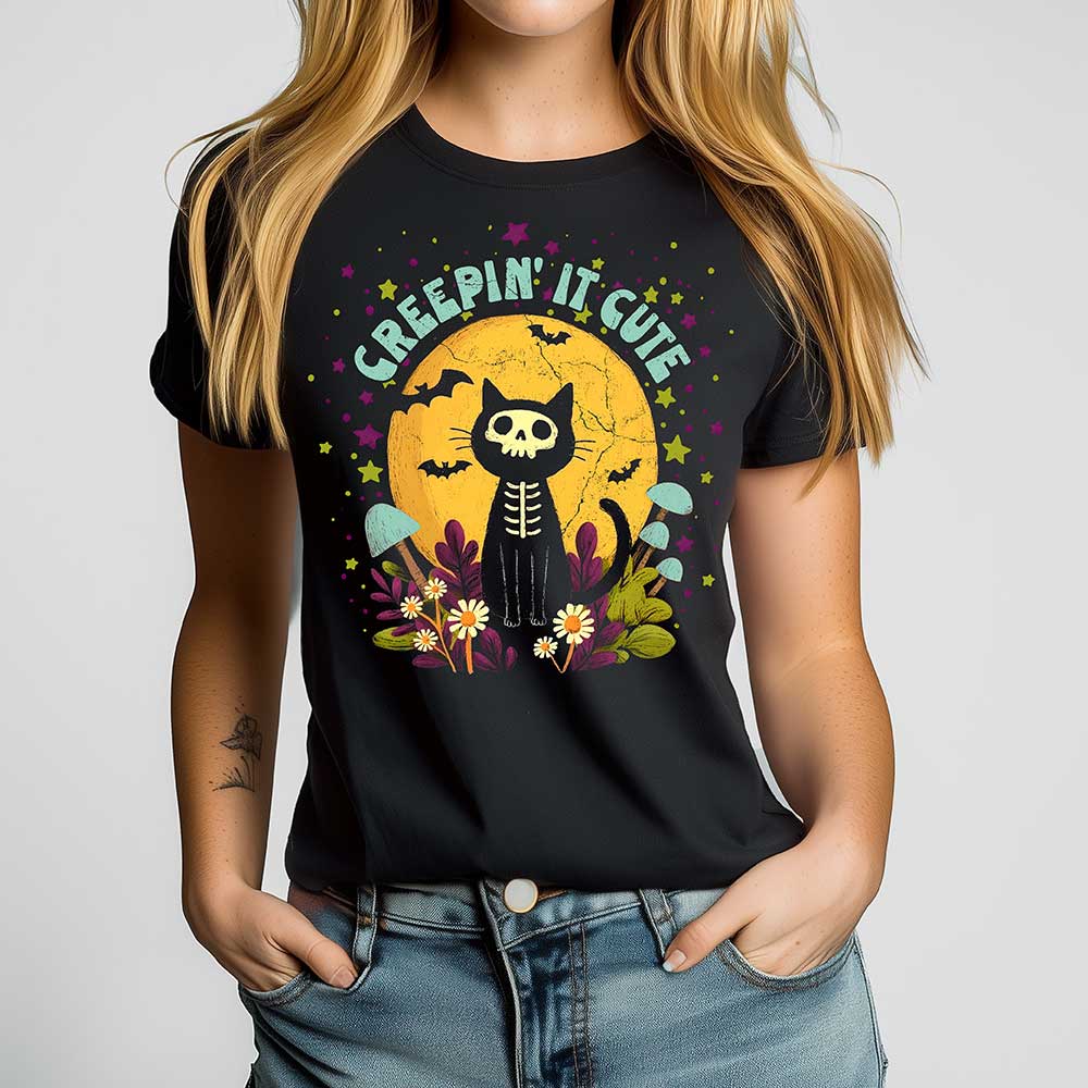 Creepin' It Cute Crewneck Tshirt - Loftipop