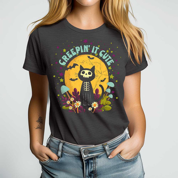 Creepin' It Cute Crewneck Tshirt - Loftipop