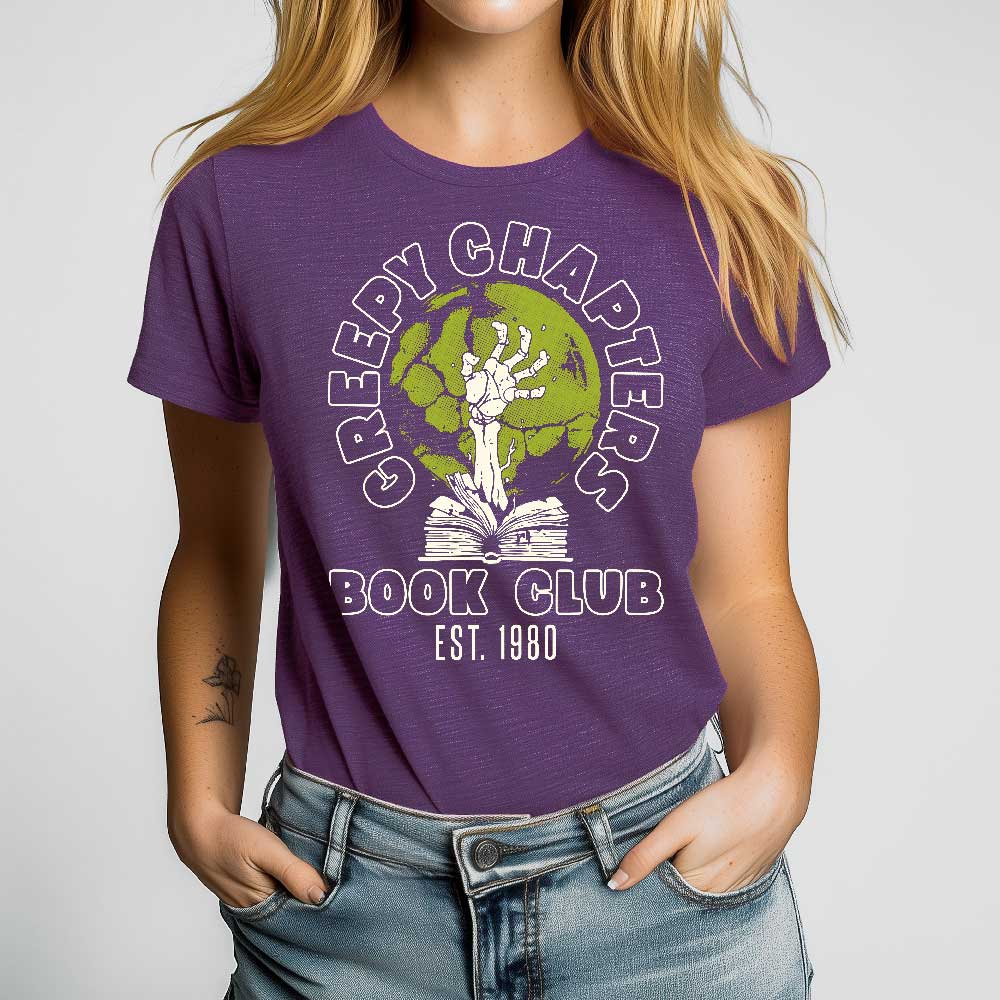 Creepy Chapters Book Club Crewneck Tshirt - Loftipop