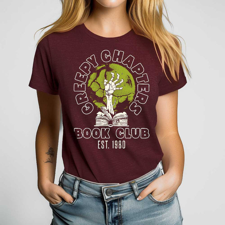 Creepy Chapters Book Club Crewneck Tshirt - Loftipop