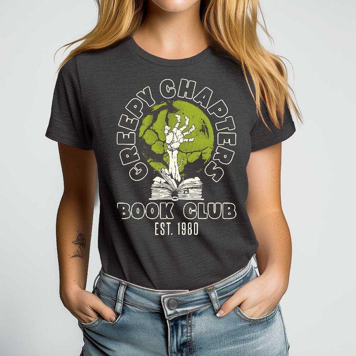 Creepy Chapters Book Club Crewneck Tshirt - Loftipop