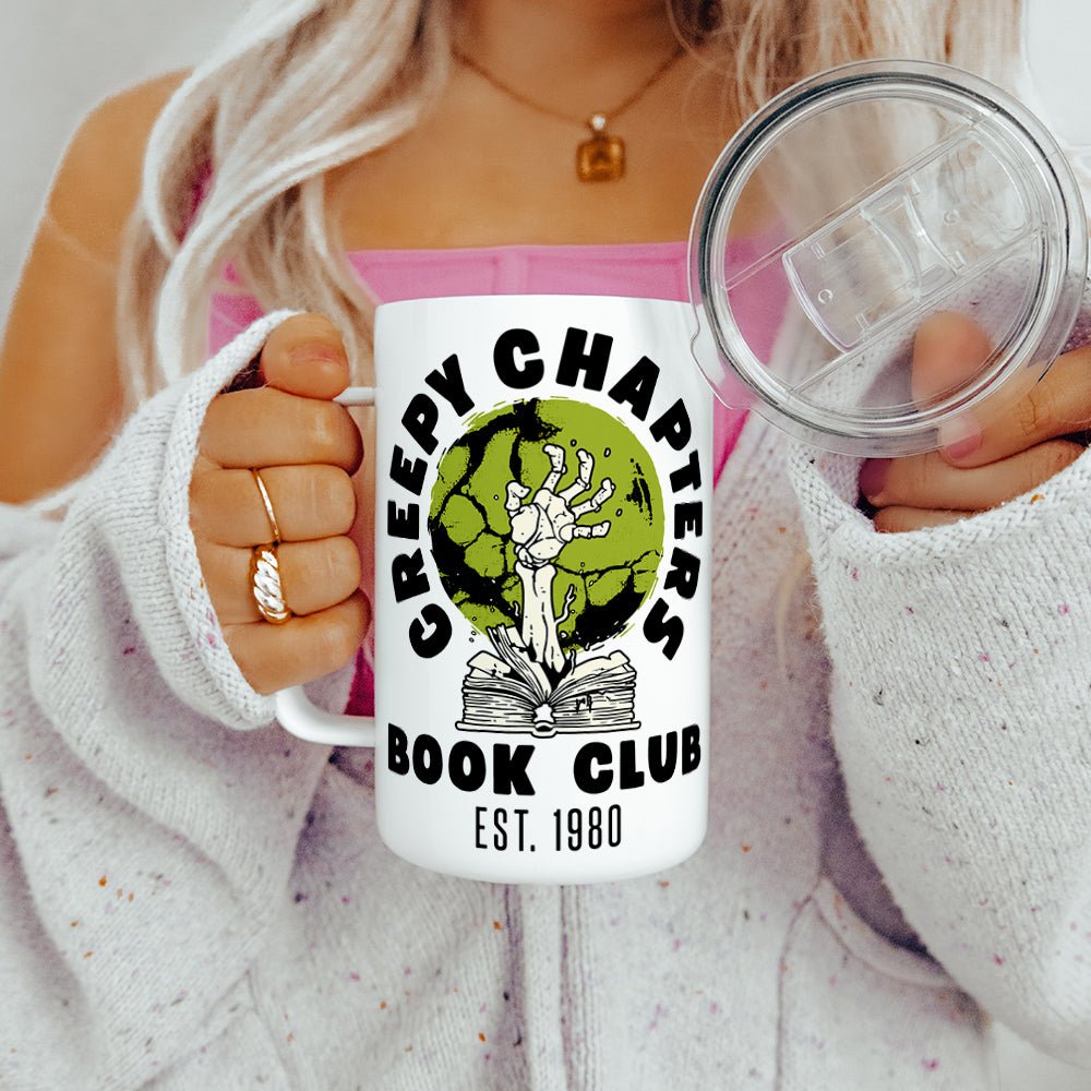 Creepy Chapters Book Club Insulated Travel Mug - Loftipop