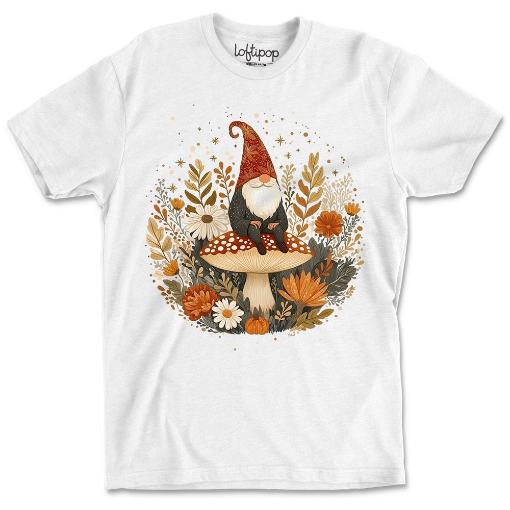 Fall Gnome Crewneck T-Shirt - Loftipop