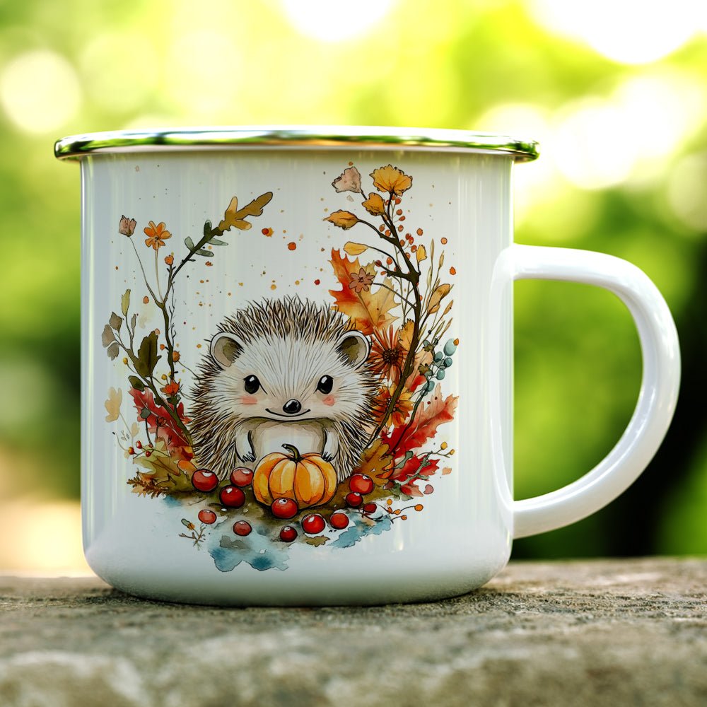 hedgehog tent Fall Hedgehog Camp Mug | Autumn Gifts