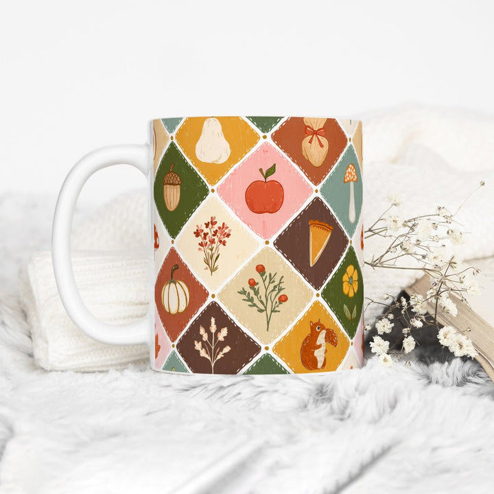 Fall Patchwork Mug - Loftipop