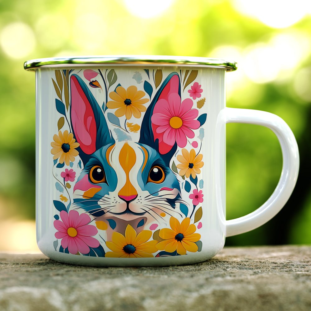 Floral Bunny Camp Mug - Loftipop