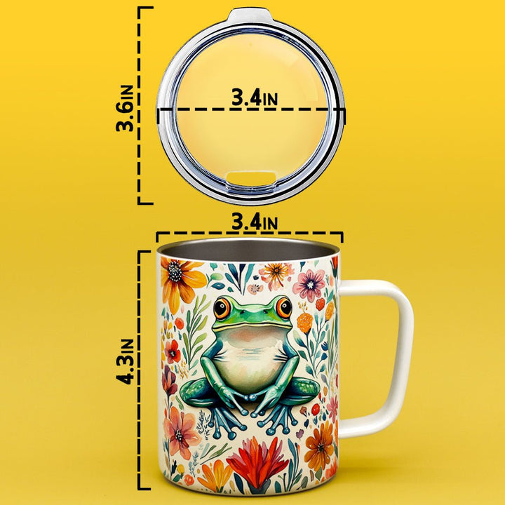 Floral Frog Insulated Travel Mug - Loftipop