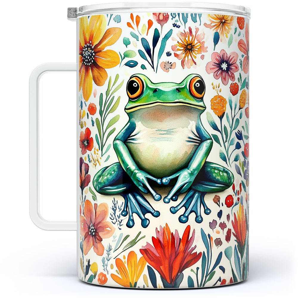 Floral Frog Insulated Travel Mug - Loftipop