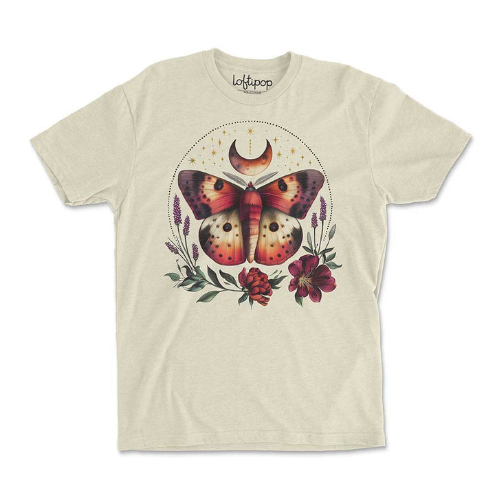 Floral Moth Crewneck Tshirt - Loftipop