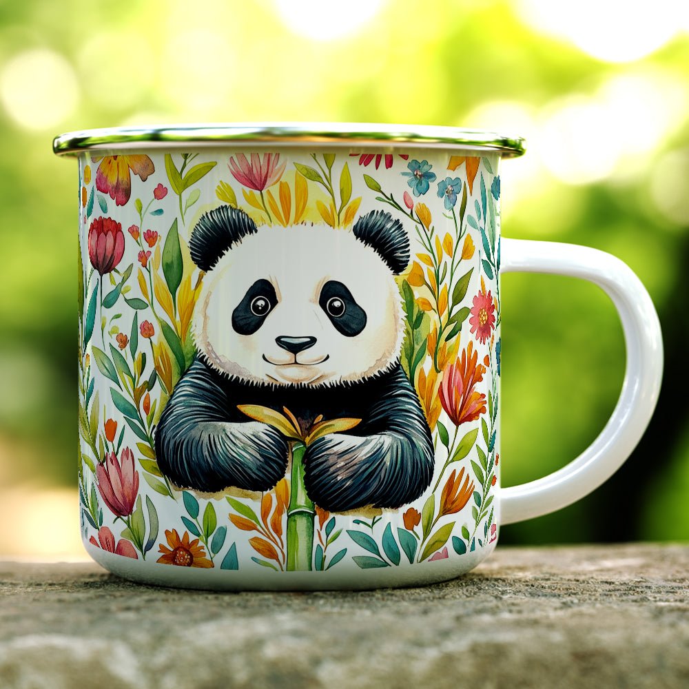Floral Panda Camp Mug - Loftipop