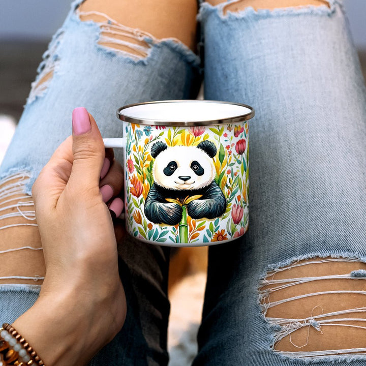 Floral Panda Camp Mug - Loftipop