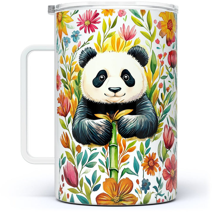 Floral Panda Insulated Travel Mug - Loftipop