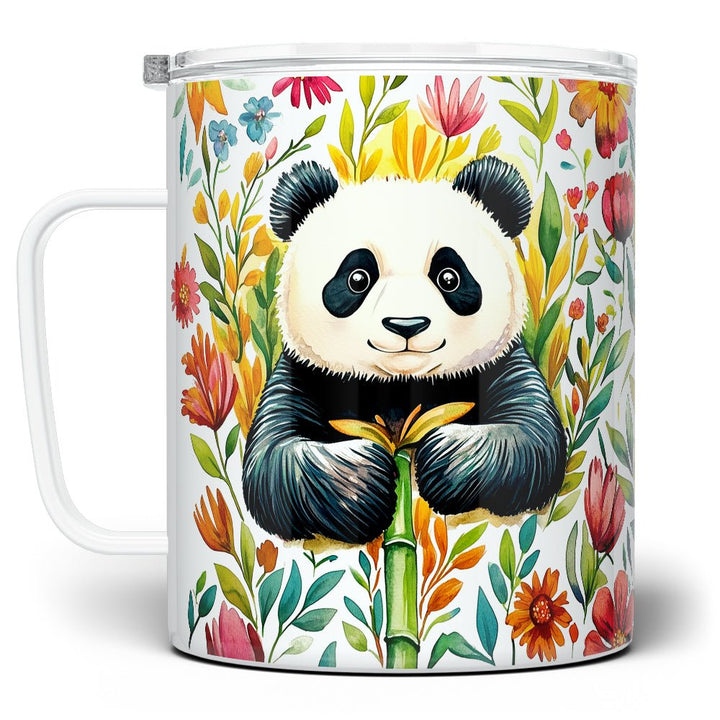 Floral Panda Insulated Travel Mug - Loftipop