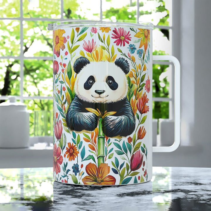 Floral Panda Insulated Travel Mug - Loftipop
