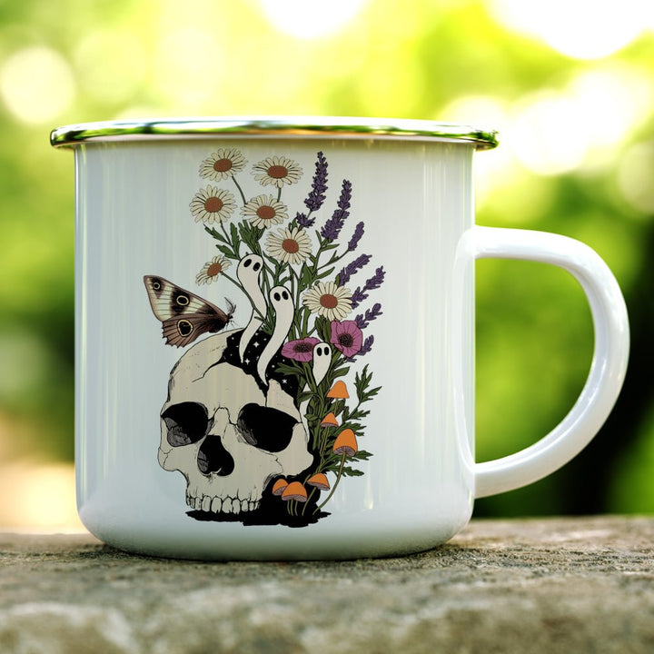 Floral Skull Camp Mug - Loftipop