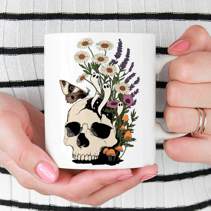 Floral Skull Mug - Loftipop