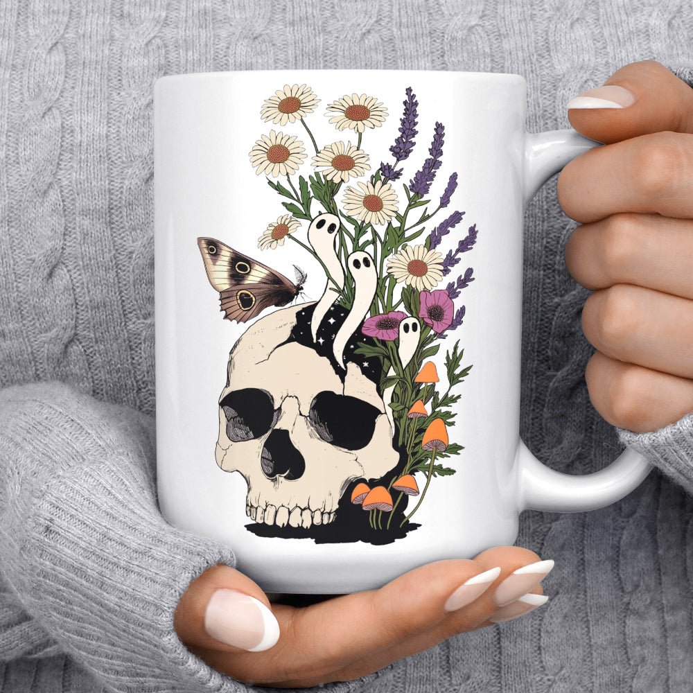 Floral Skull Mug - Loftipop