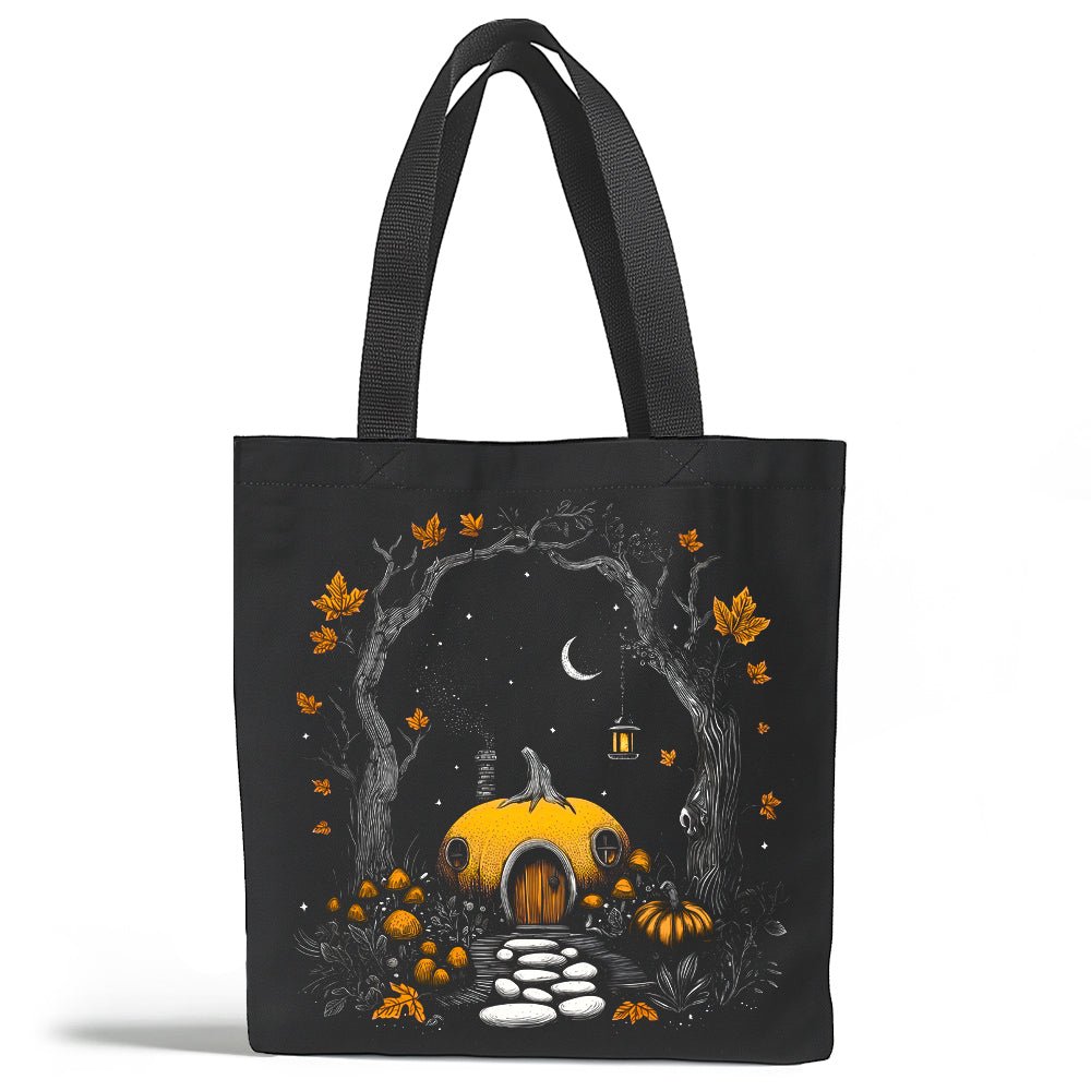 Forest Pumpkin House Tote Bag - Loftipop