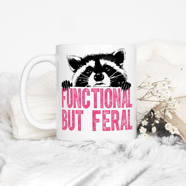 Functional But Feral Raccoon Mug - Loftipop