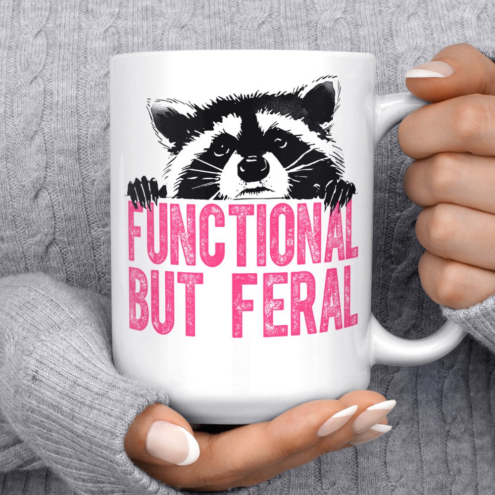 Functional But Feral Raccoon Mug - Loftipop
