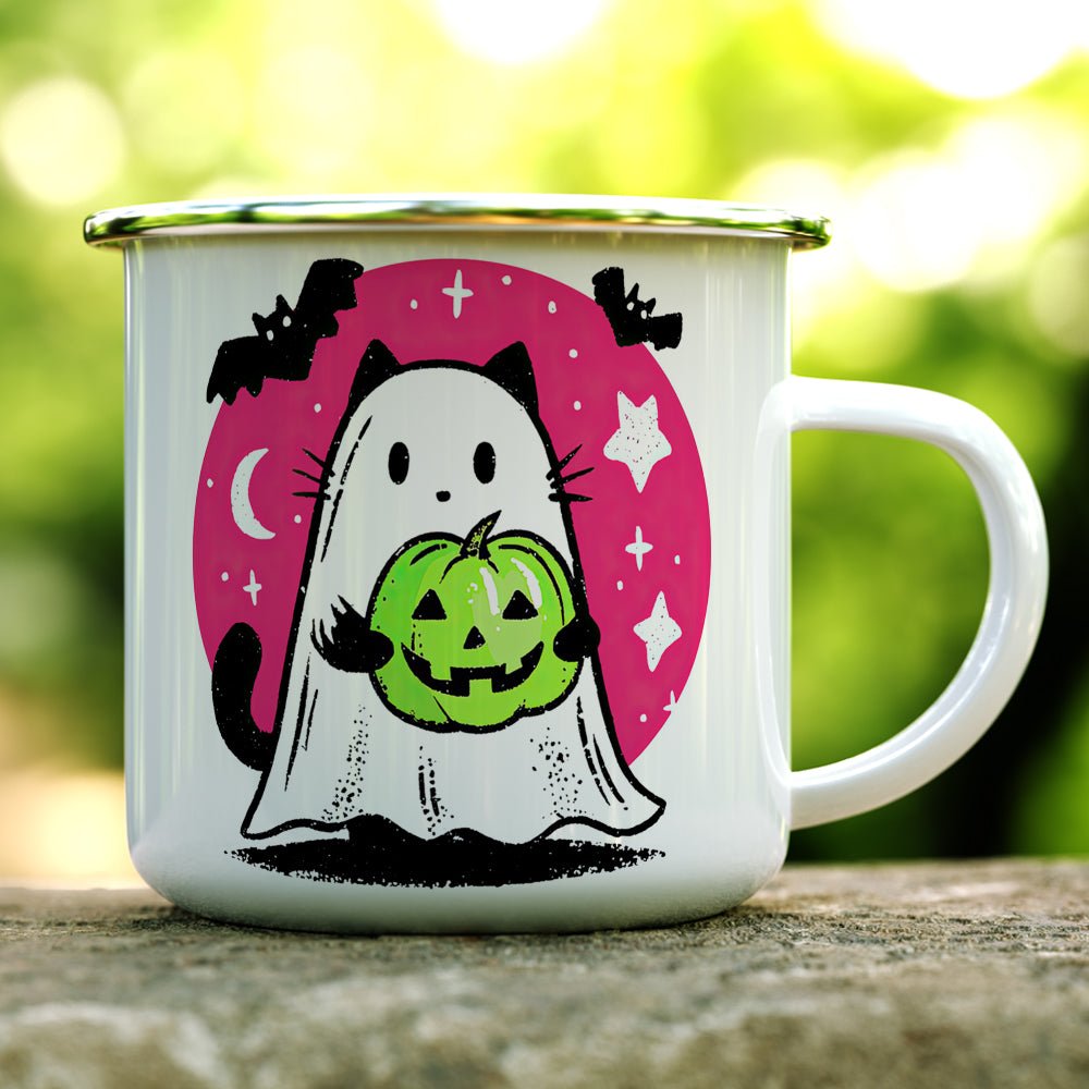 Ghost Kitty Camp Mug - Loftipop