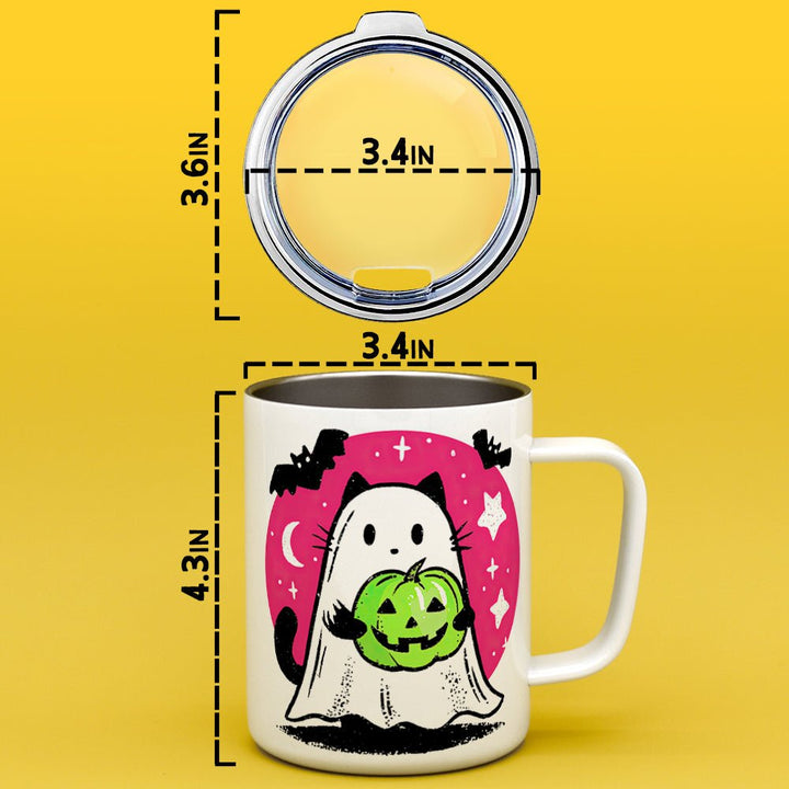 Ghost Kitty Insulated Travel Mug - Loftipop