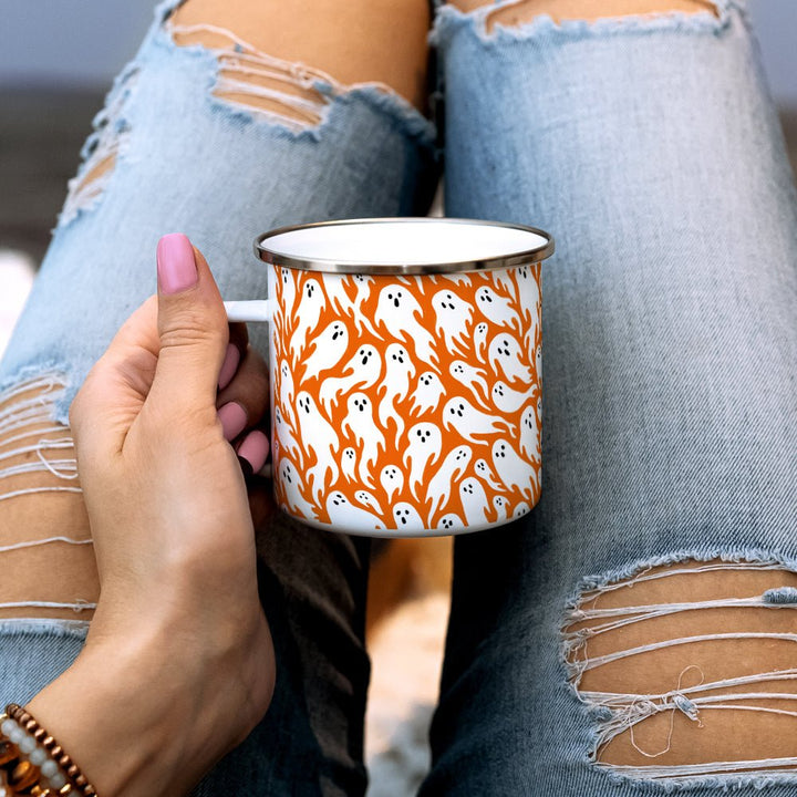 Ghost Pattern Camp Mug - Loftipop