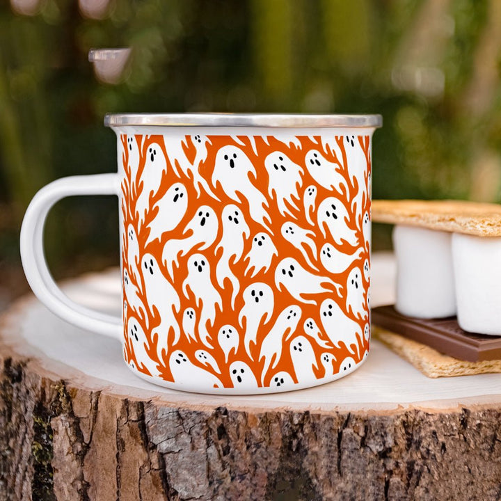 Ghost Pattern Camp Mug - Loftipop
