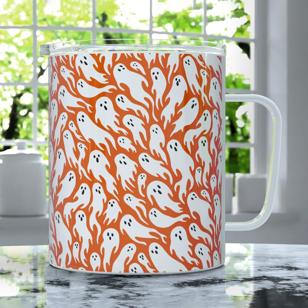 Ghost Pattern Insulated Travel Mug - Loftipop