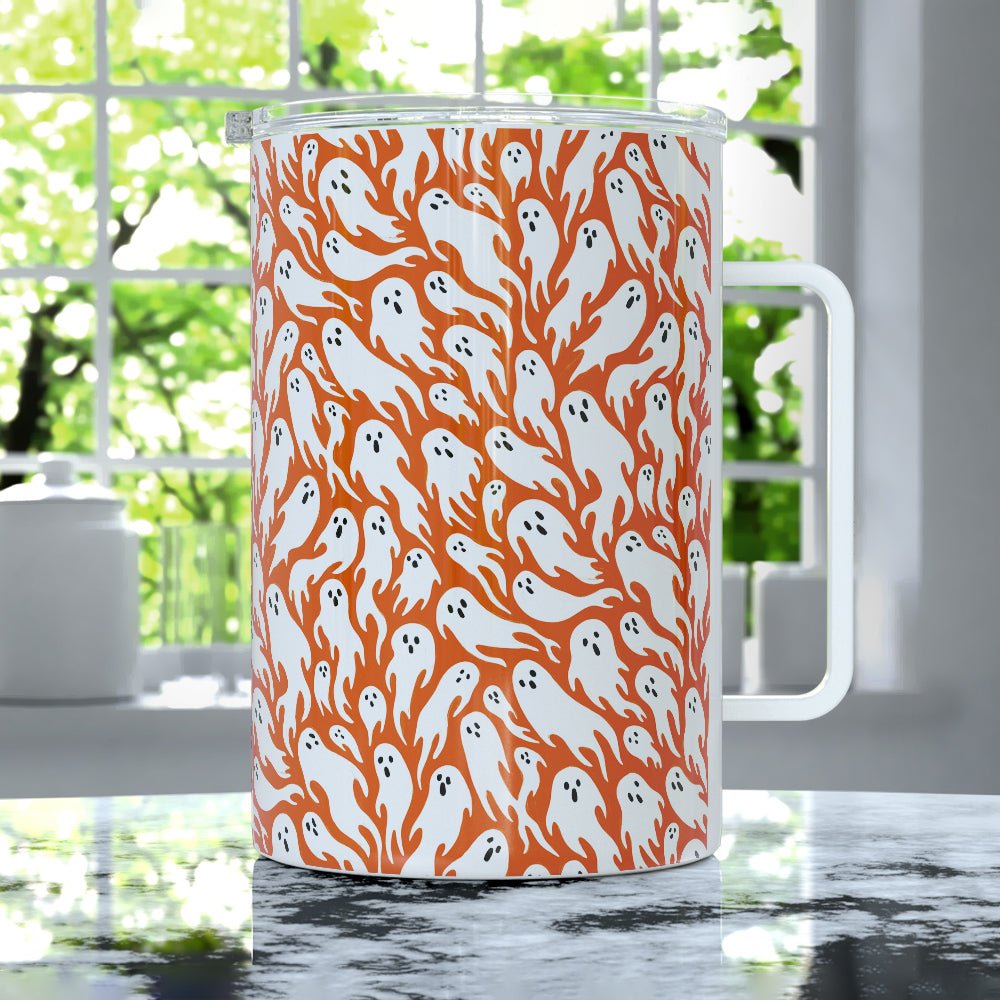 Ghost Pattern Insulated Travel Mug - Loftipop