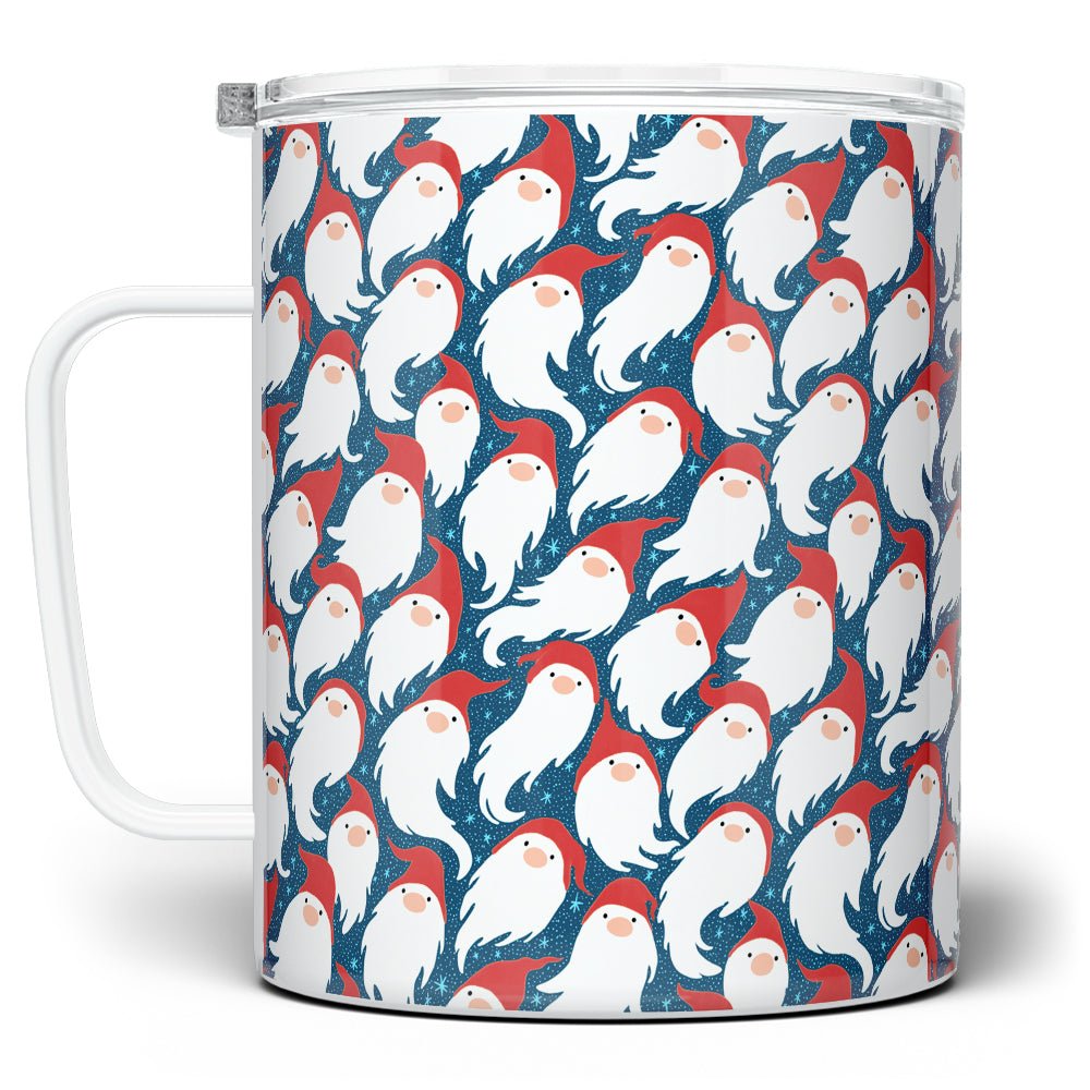 Gnome Santa Pattern Insulated Travel Mug - Loftipop
