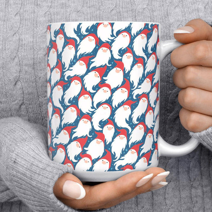 Gnome Santa Pattern Mug - Loftipop