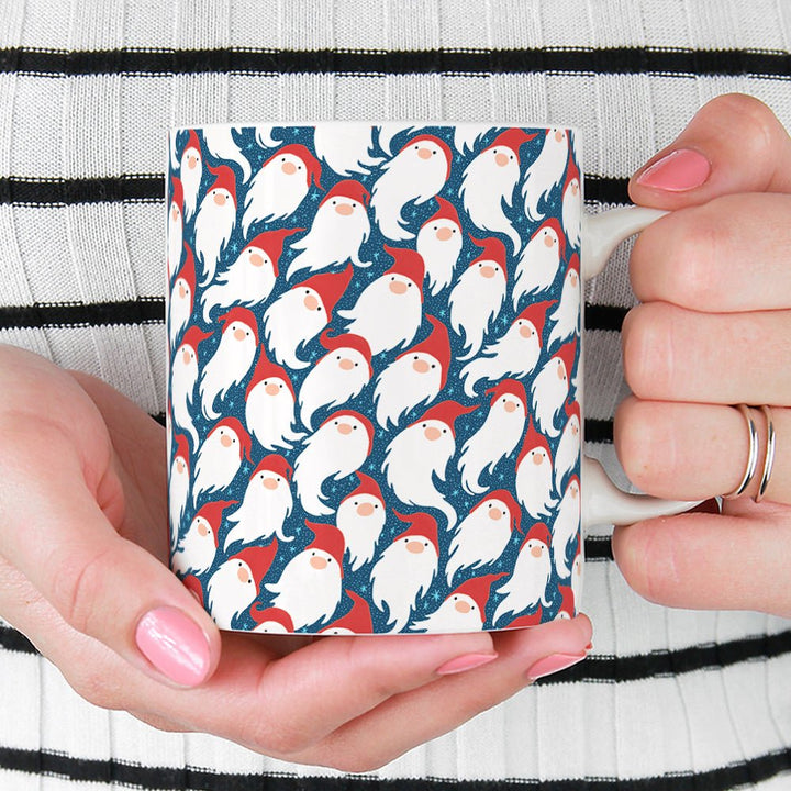 Gnome Santa Pattern Mug - Loftipop