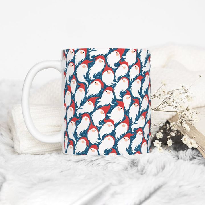 Gnome Santa Pattern Mug - Loftipop