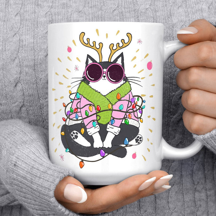 Groovy Holiday Cat Mug - Loftipop