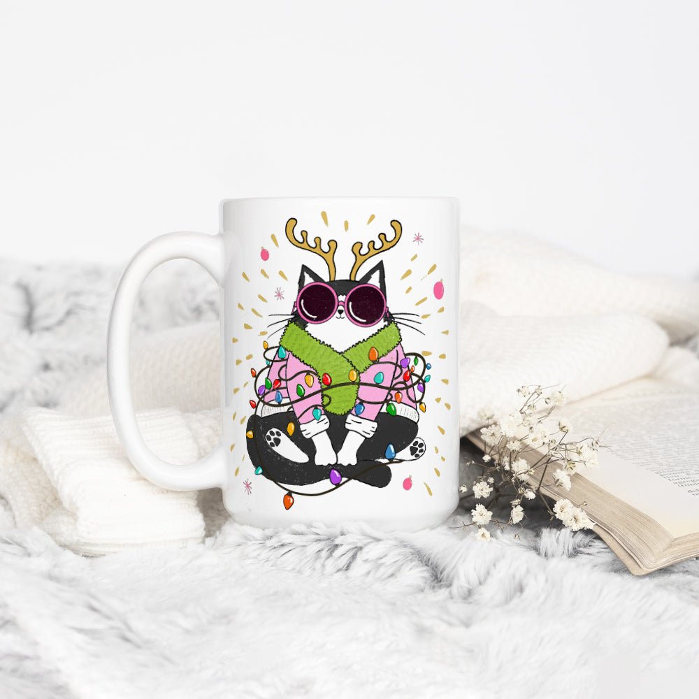 Groovy Holiday Cat Mug - Loftipop