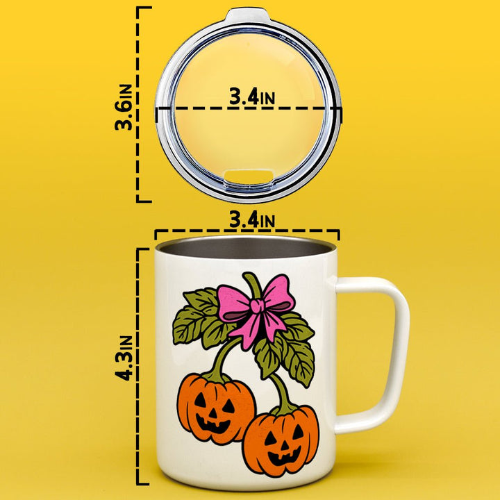 Halloween Pumpkin Cherries Insulated Travel Mug - Loftipop