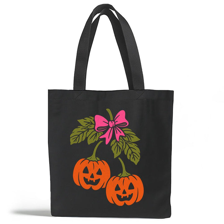 Halloween Pumpkin Cherries Tote Bag - Loftipop