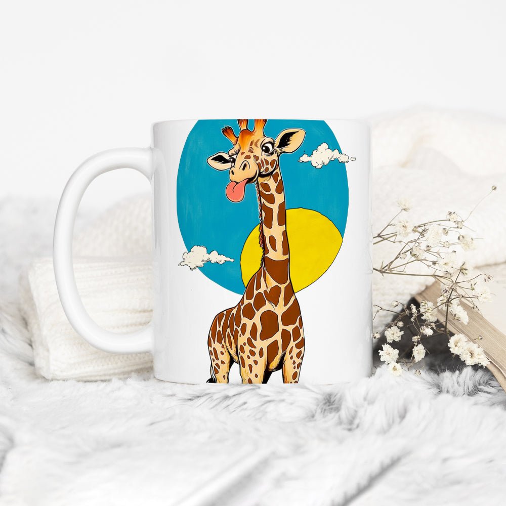 Vixar Christmas Giraffe Watercolour Rainbow Art Coloured Mug Vixar Christmas Giraffe Watercolour Rainbow Art Coloured Mug
