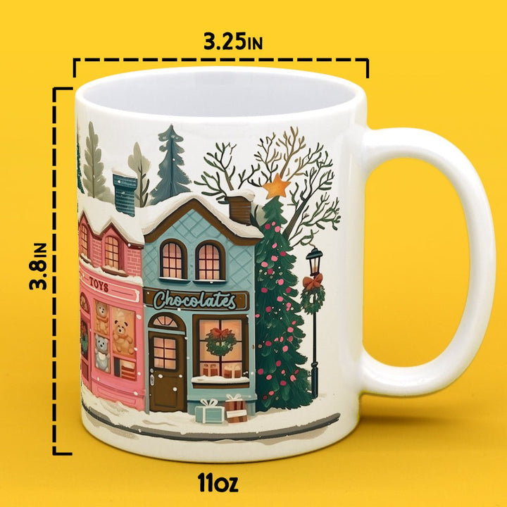 Holiday Storefront Shops Mug - Loftipop