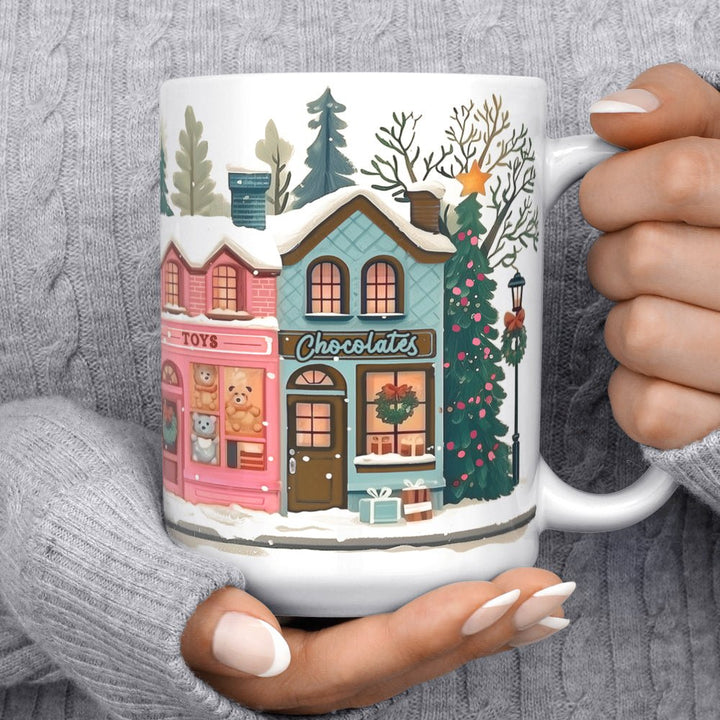 Holiday Storefront Shops Mug - Loftipop